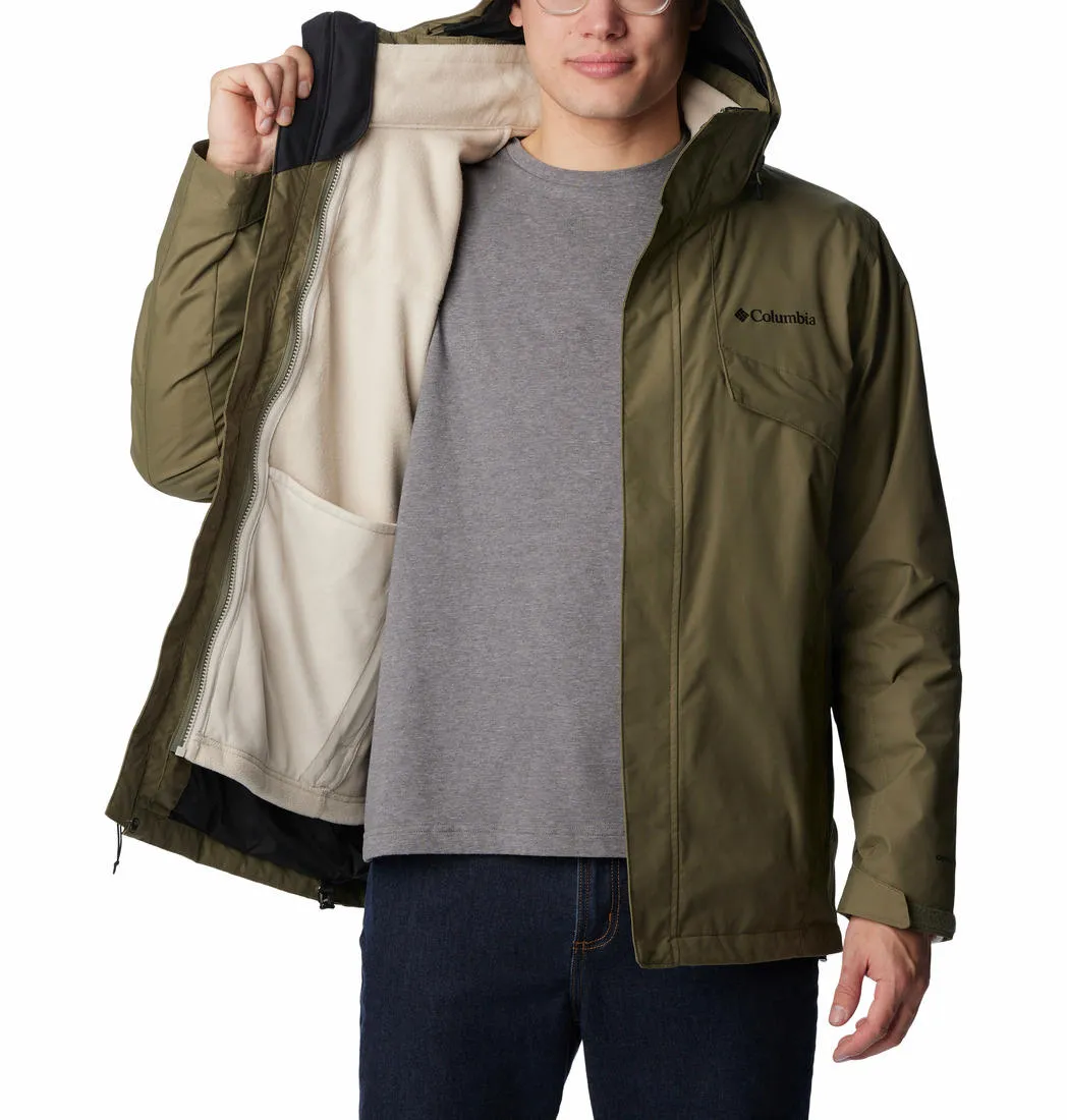 Columbia Men Olive Bugaboo II Fleece Interchange Jacket
