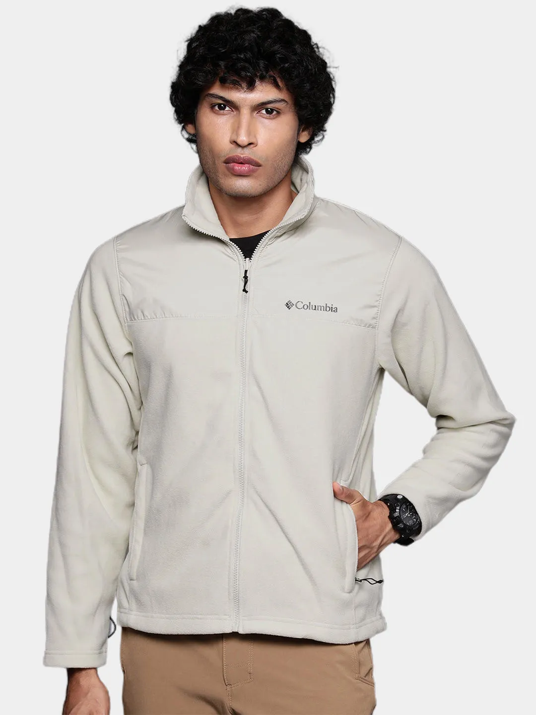 Columbia Men Olive Bugaboo II Fleece Interchange Jacket
