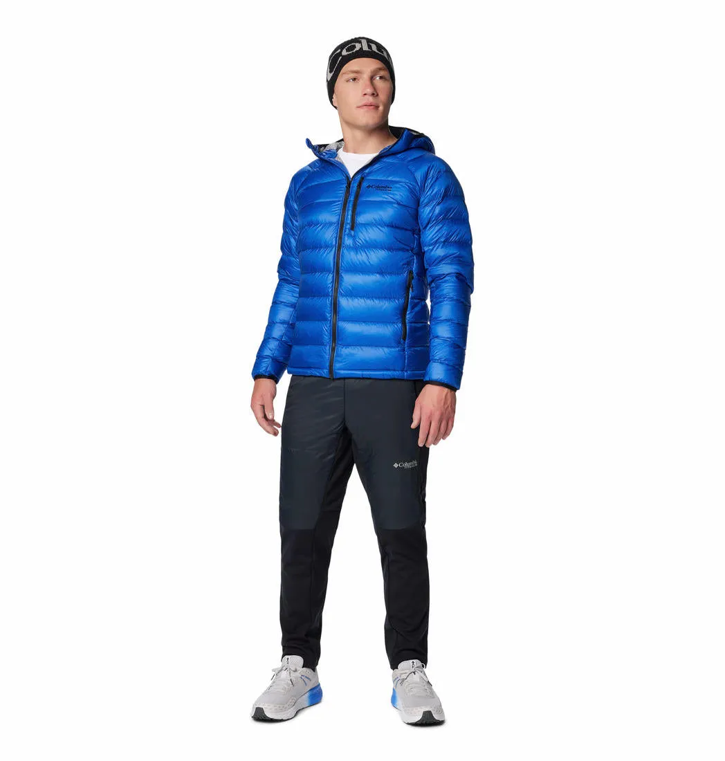 Columbia Mens Blue Arctic Crest Down Hooded Jacket