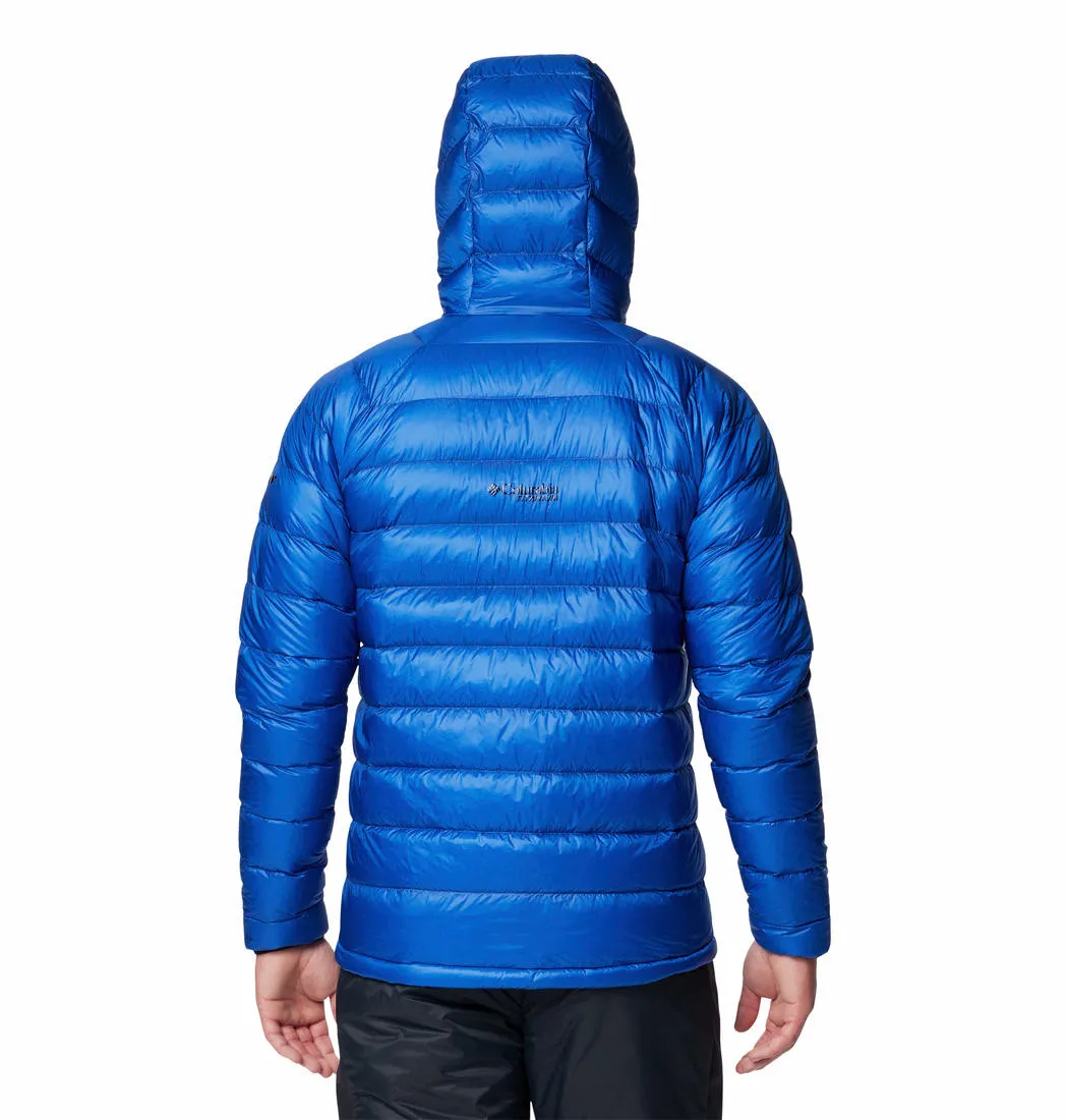Columbia Mens Blue Arctic Crest Down Hooded Jacket