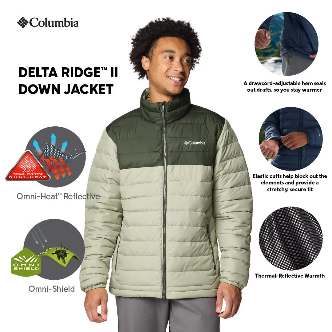 Columbia Mens Green Omni-Heat Reflective Powder Lite II Jacket