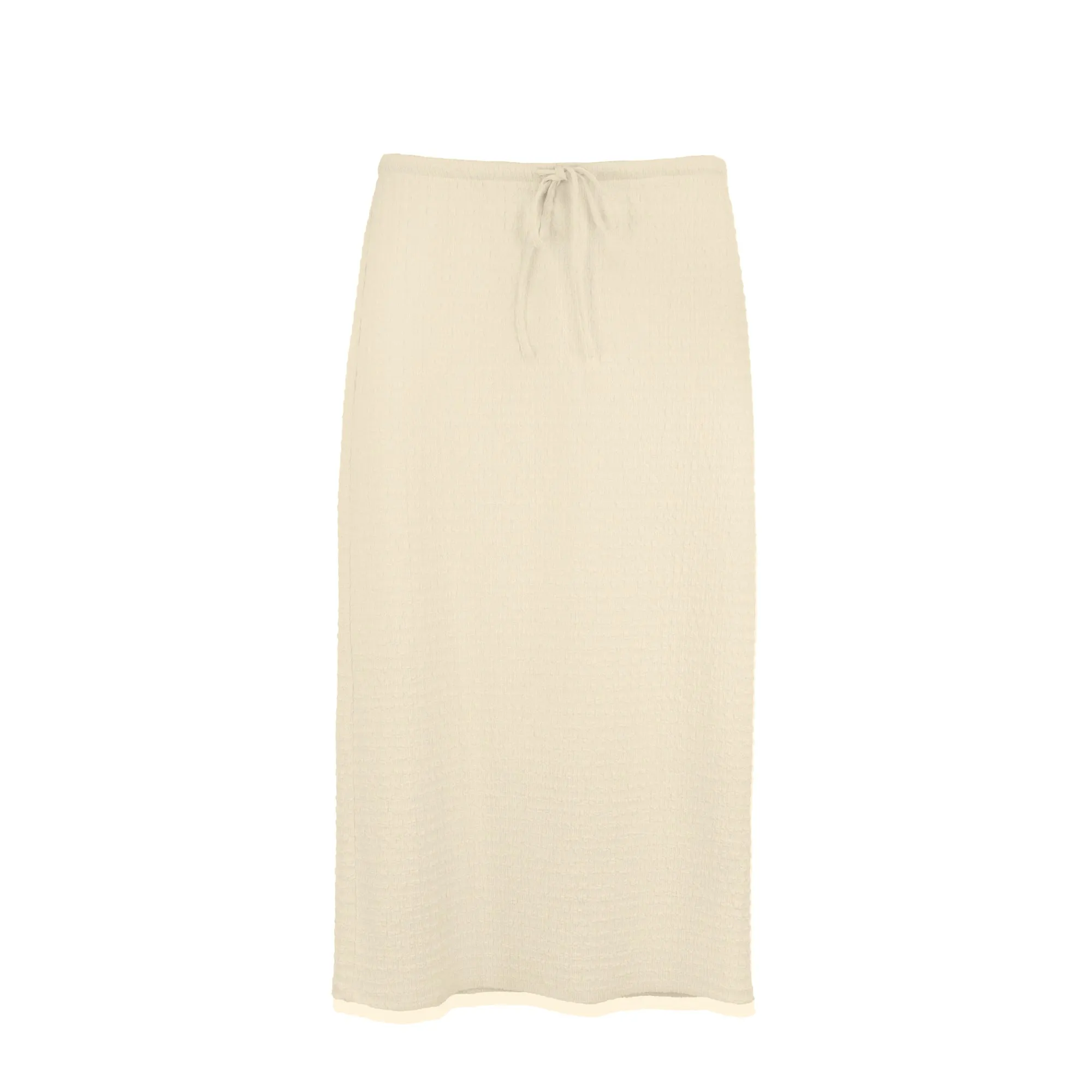 CRINKLE CREAM SKIRT