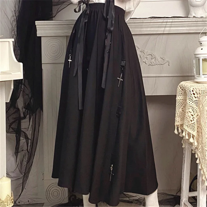 Cross Pendant Skirt ER5751