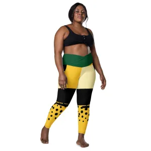 Crossover leggings with pockets