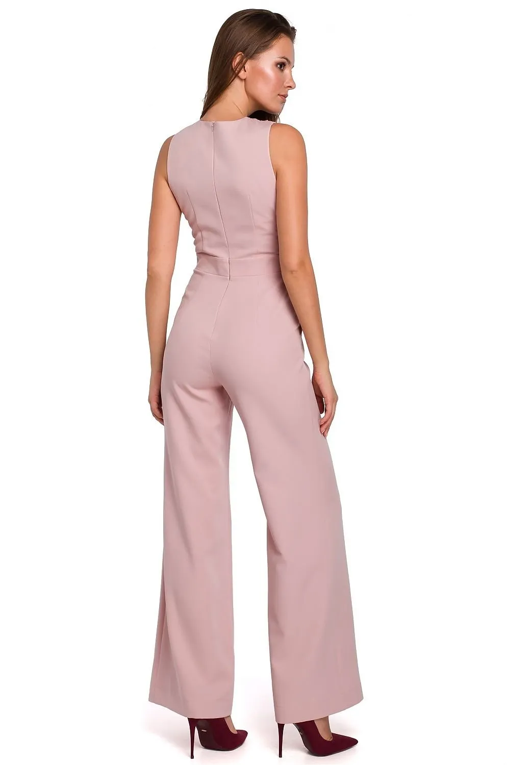Crosswise stripe modern top jumpsuit