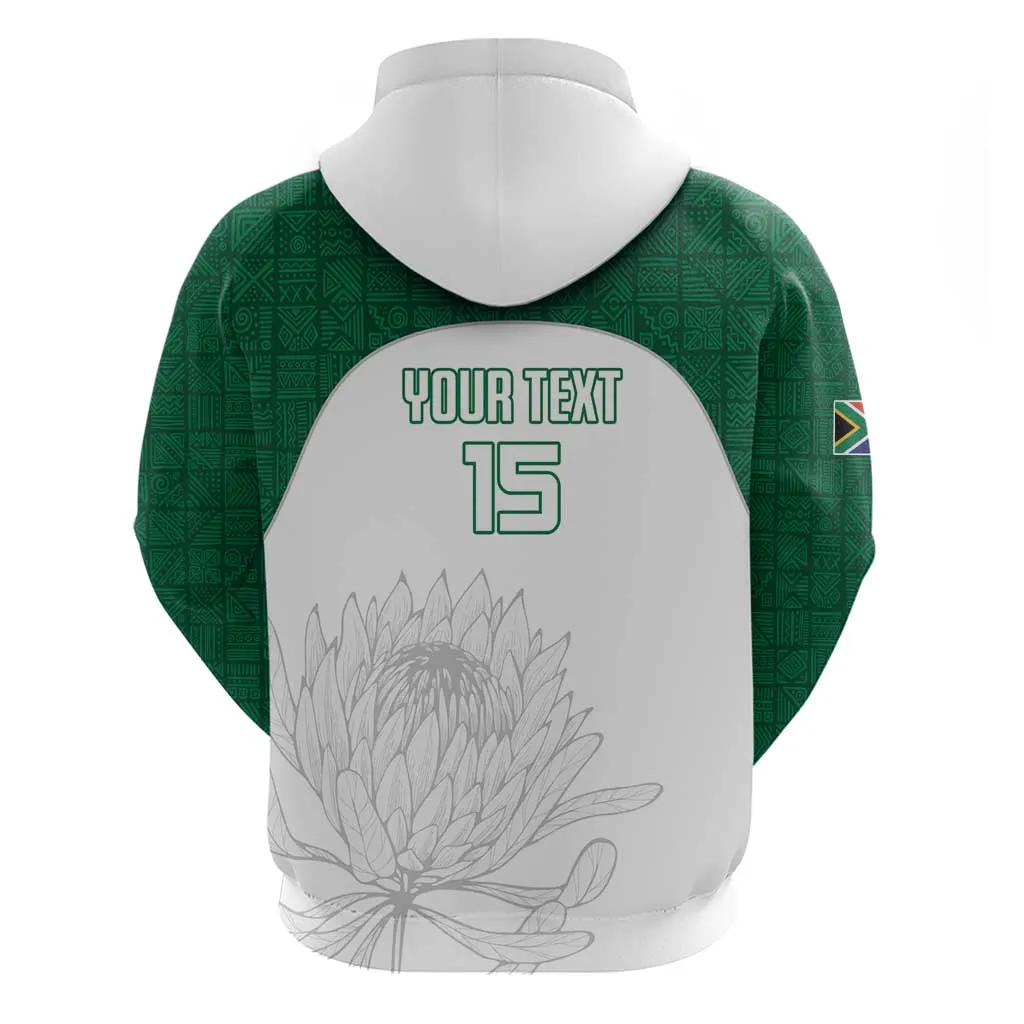 Custom Afro South Africa Cricket Zip Hoodie Go Proteas - African Pattern LT15