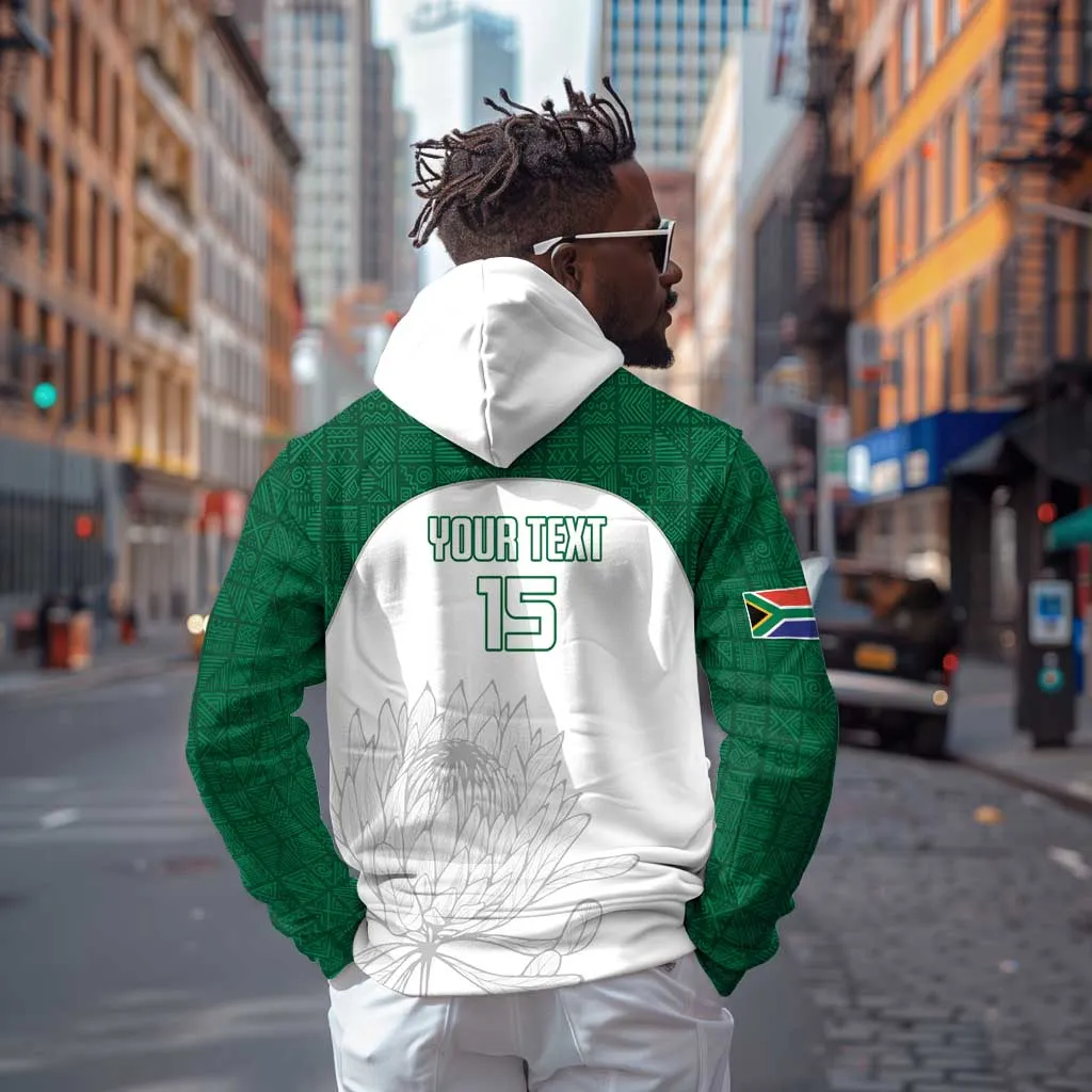 Custom Afro South Africa Cricket Zip Hoodie Go Proteas - African Pattern LT15