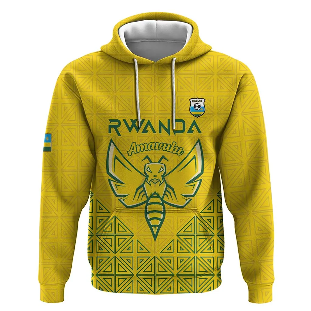 Custom Jamhuri ya Rwanda Football Zip Hoodie Go Amavubi Go LT15