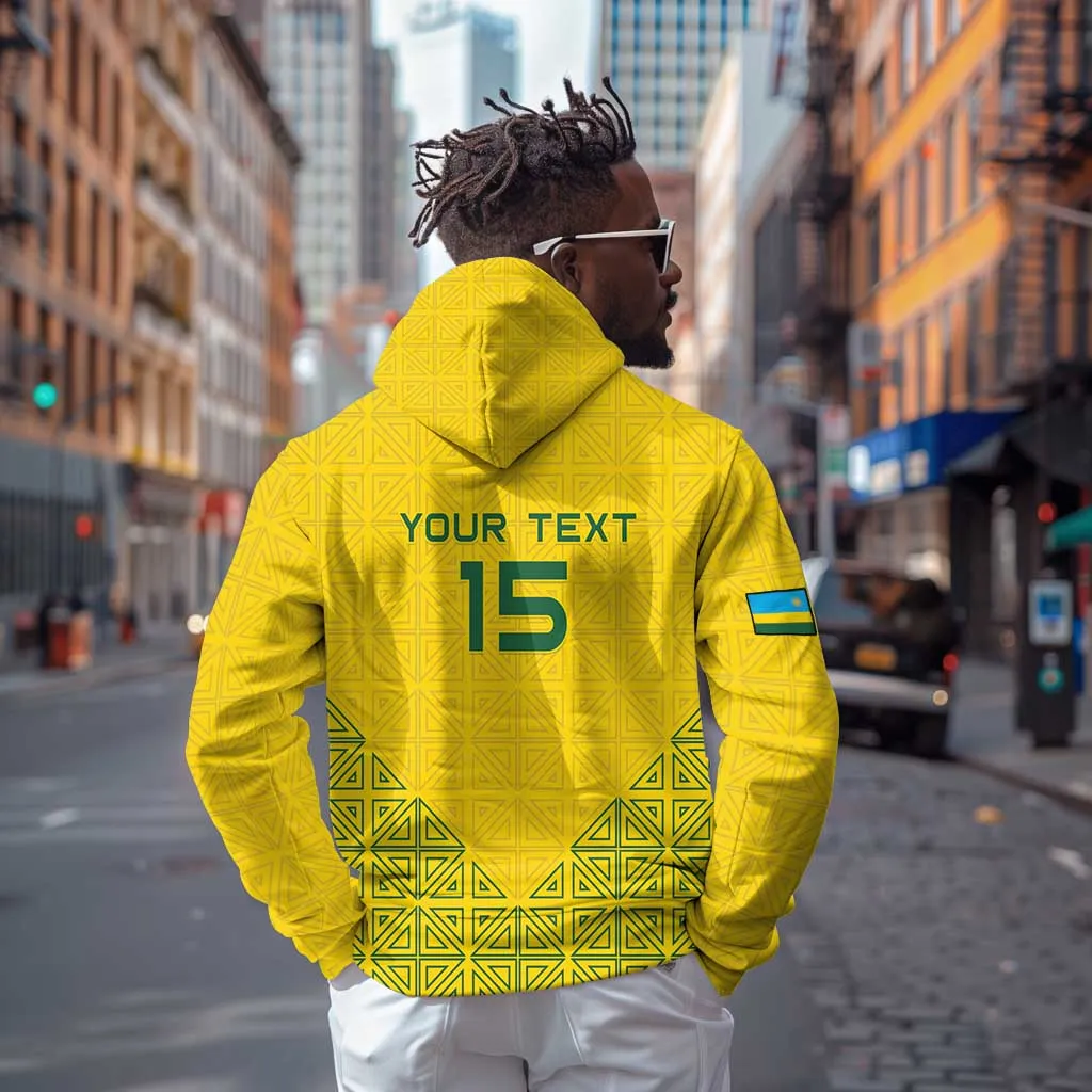 Custom Jamhuri ya Rwanda Football Zip Hoodie Go Amavubi Go LT15