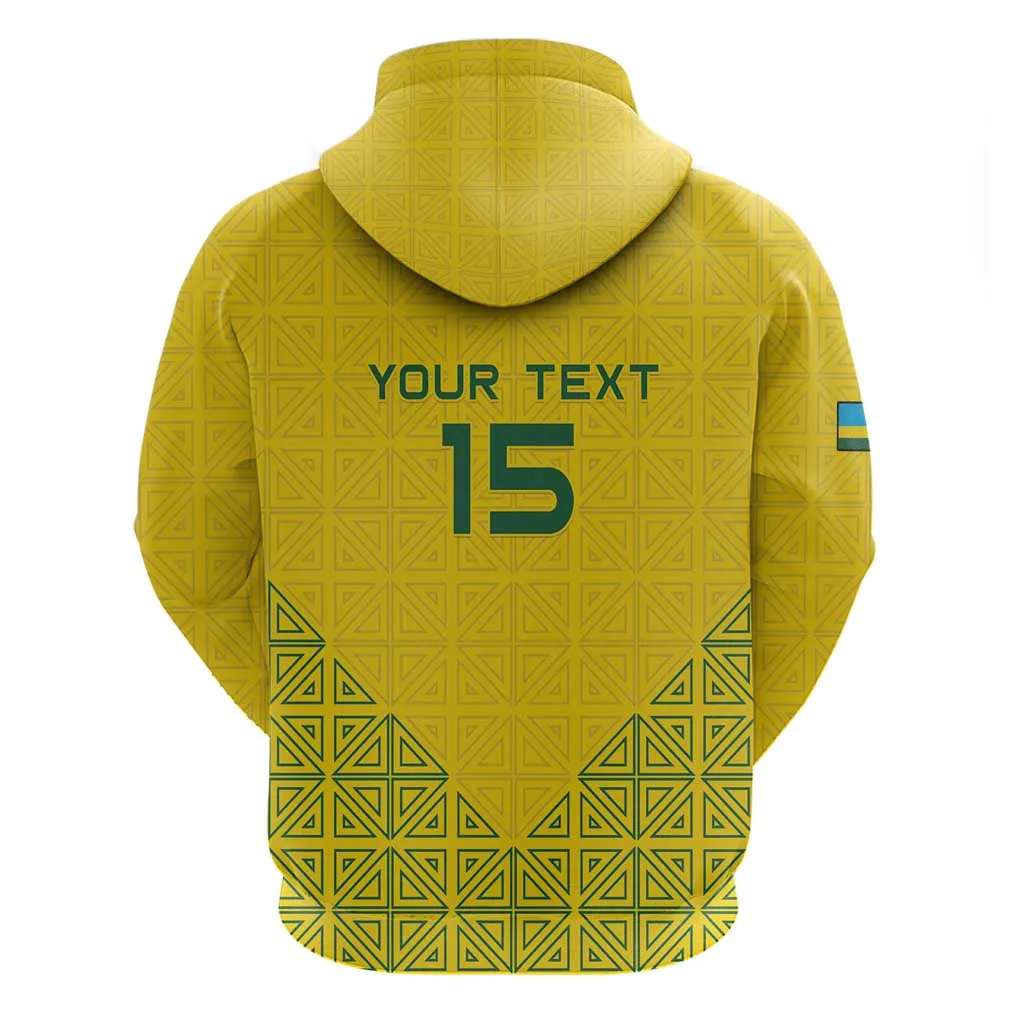 Custom Jamhuri ya Rwanda Football Zip Hoodie Go Amavubi Go LT15