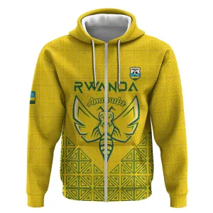 Custom Jamhuri ya Rwanda Football Zip Hoodie Go Amavubi Go LT15