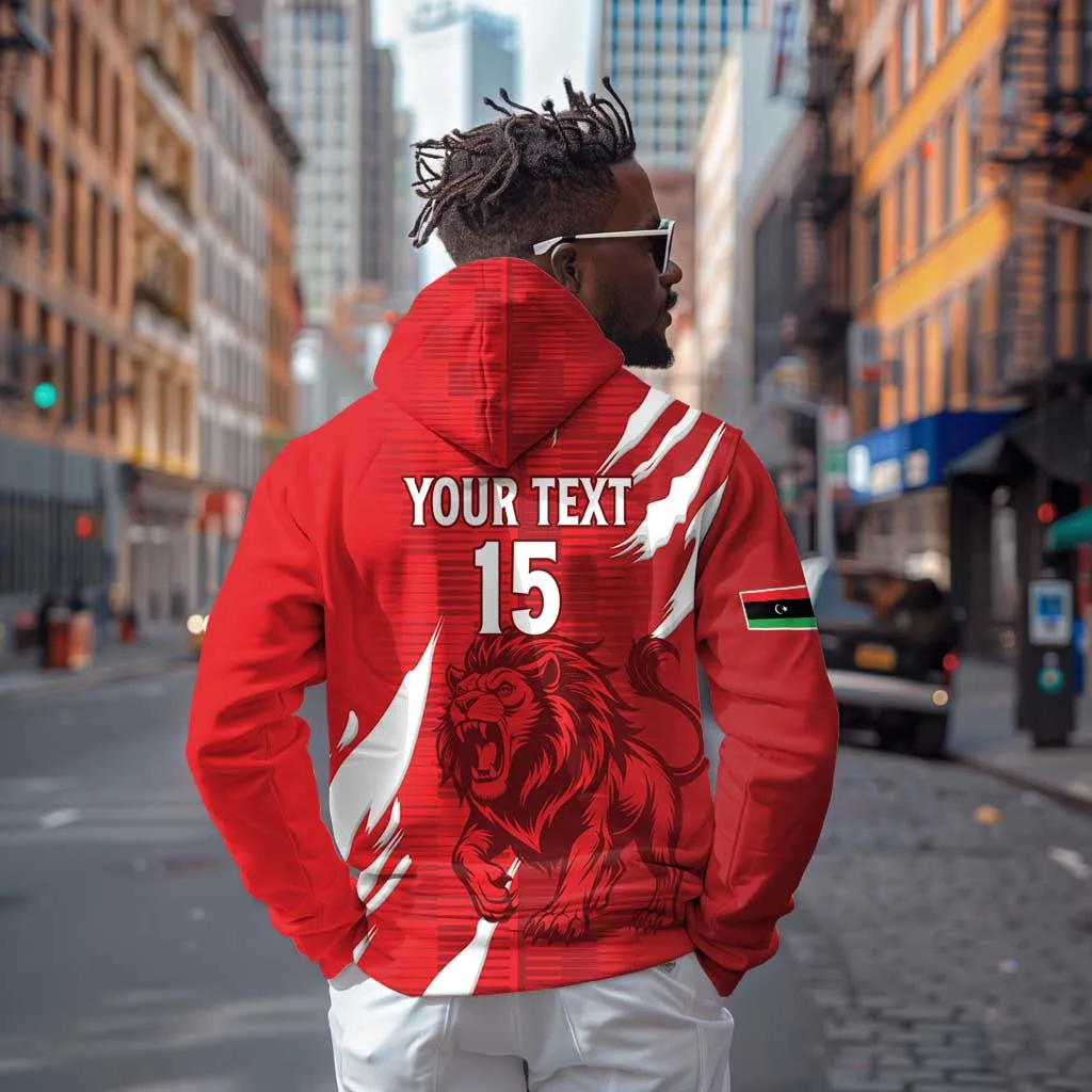 Custom Libya Football Zip Hoodie Yalla Libya LT15