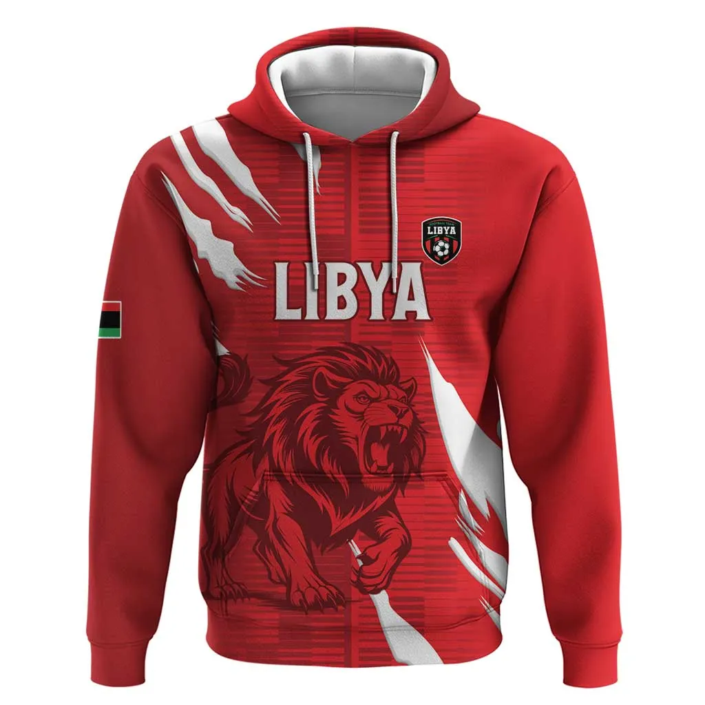 Custom Libya Football Zip Hoodie Yalla Libya LT15