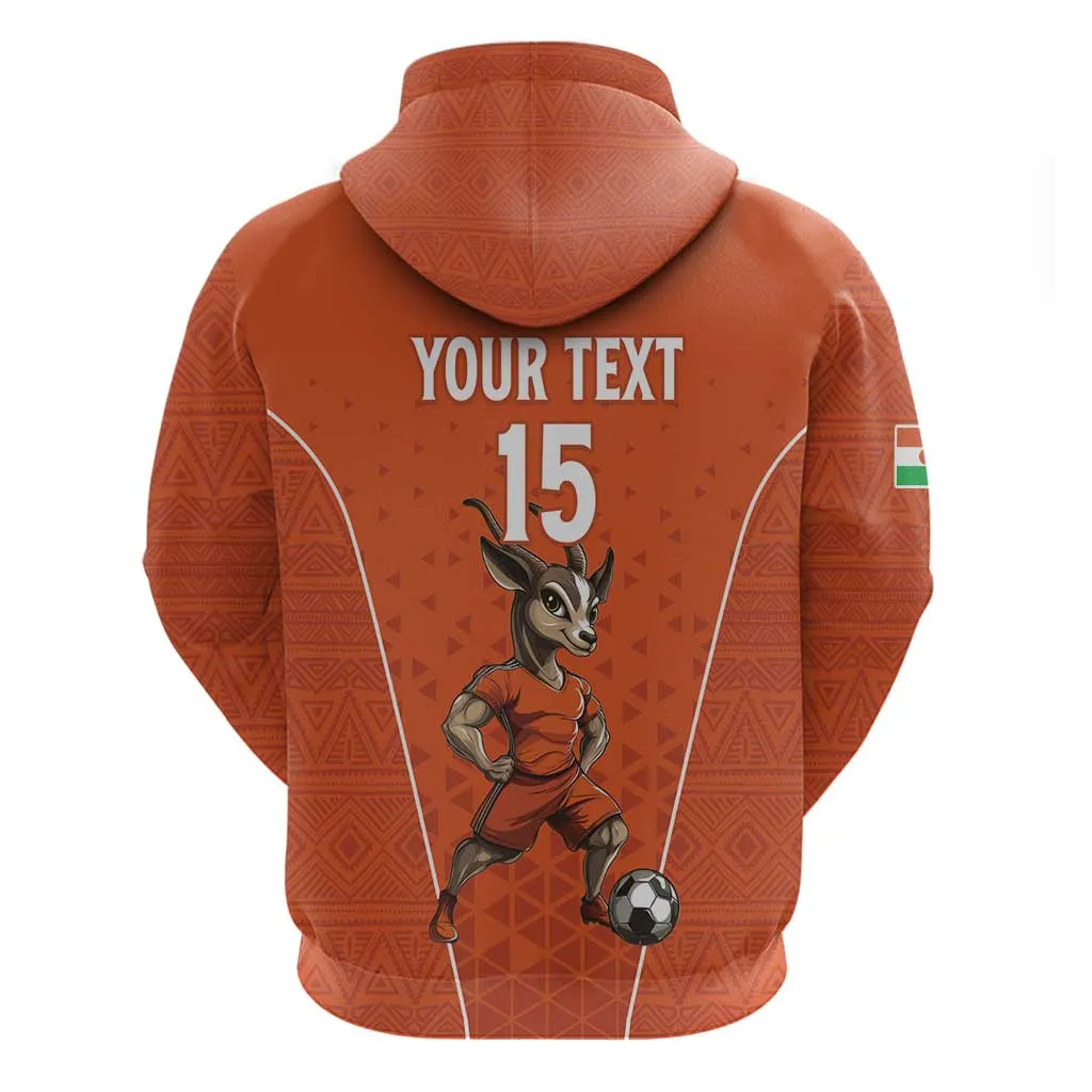 Custom Niger Football Zip Hoodie Allez Menas LT15