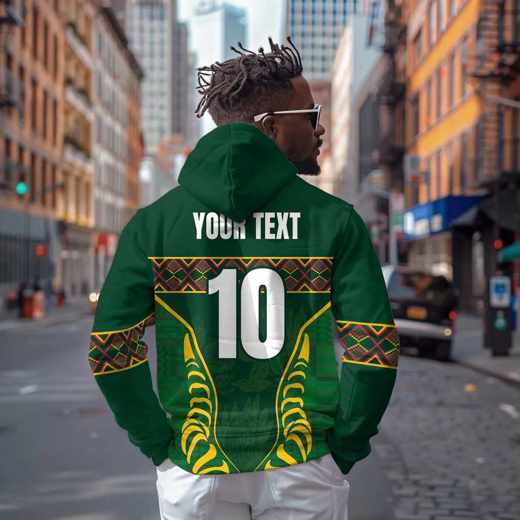 Custom South Africa Rugby Zip Hoodie Springboks Spirit and King Protea LT03