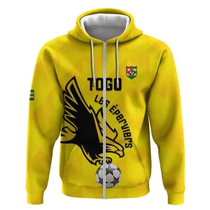 Custom Togo Football Zip Hoodie Go Champions LT15