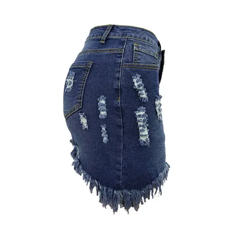 Dangerous Curves Distressed Denim Mini Skirt