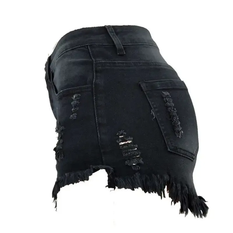 Dangerous Curves Distressed Denim Mini Skirt