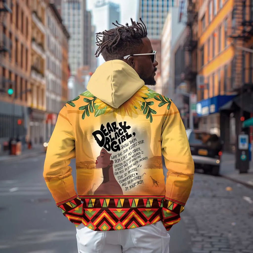 Dear Black Girl Zip Hoodie African Pride Black Women DT04