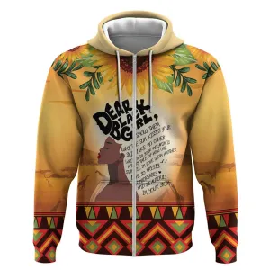 Dear Black Girl Zip Hoodie African Pride Black Women DT04