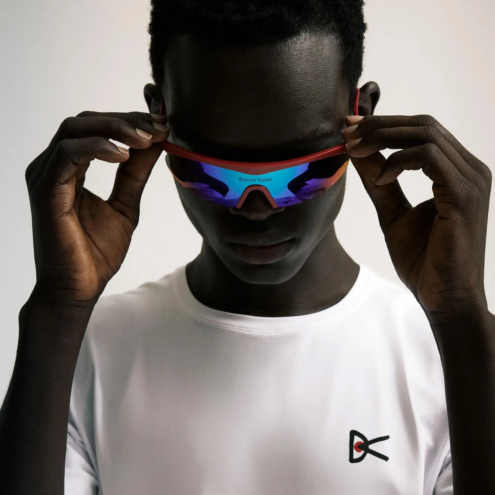 District Vision Koharu Eclipse - Metallic Red (D  Blue Mirror Lens)