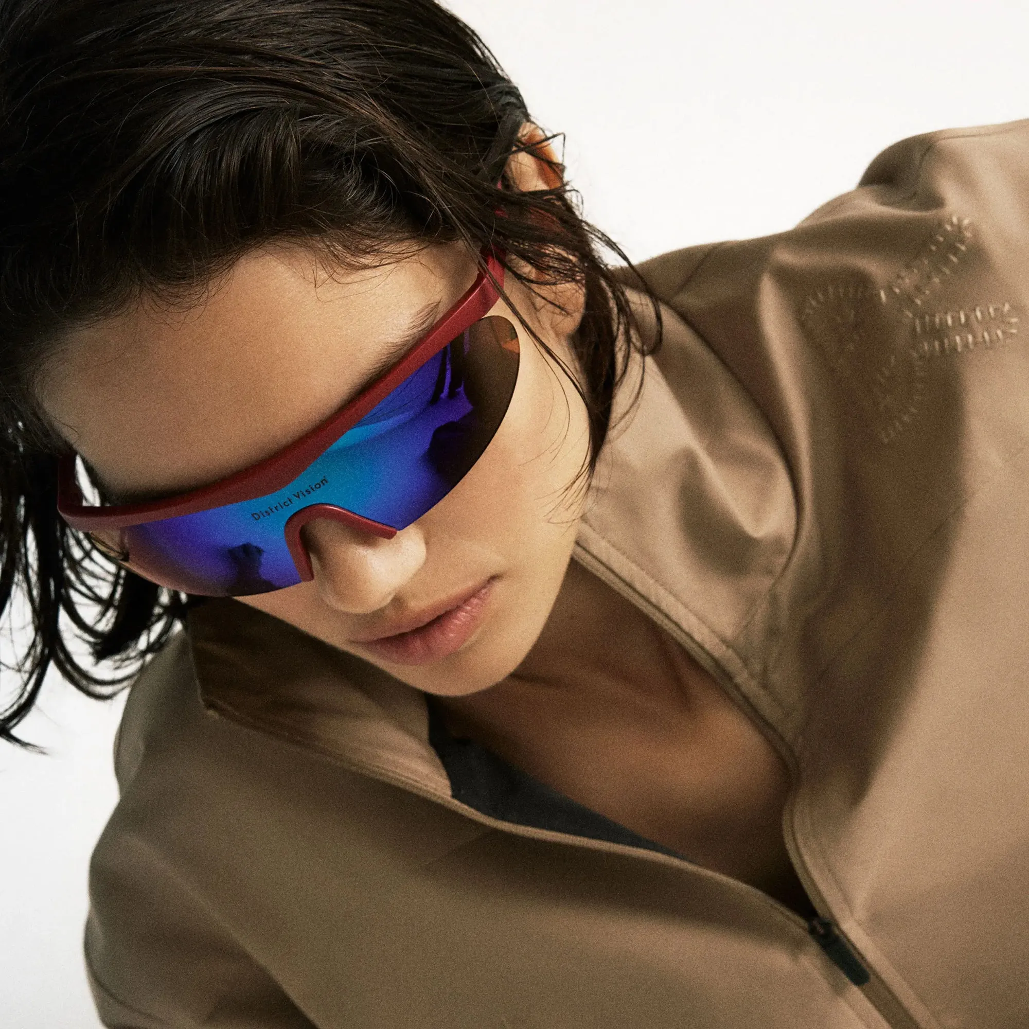 District Vision Koharu Eclipse - Metallic Red (D  Blue Mirror Lens)