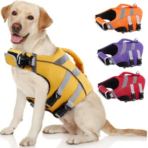 Dog Life Jacket with Reflective Strips