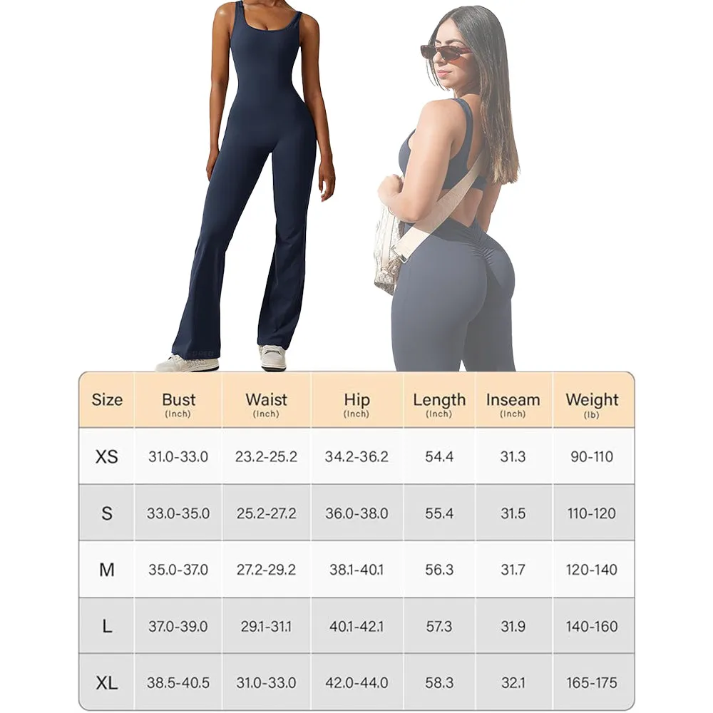 DressUp Sexy Backless Scrunch Booty Lifting Viral Flare Jumpsuits