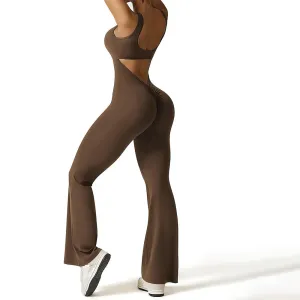 DressUp Sexy Backless Scrunch Booty Lifting Viral Flare Jumpsuits