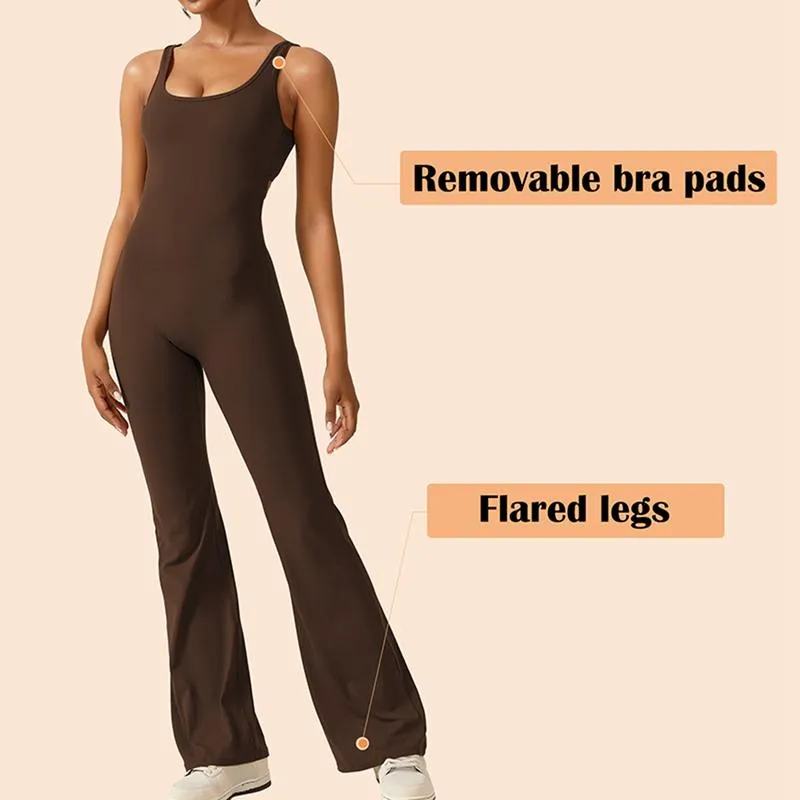 DressUp Sexy Backless Scrunch Booty Lifting Viral Flare Jumpsuits