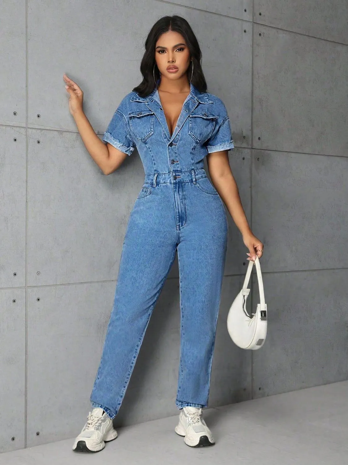Easy Going Denim Jumpsuit