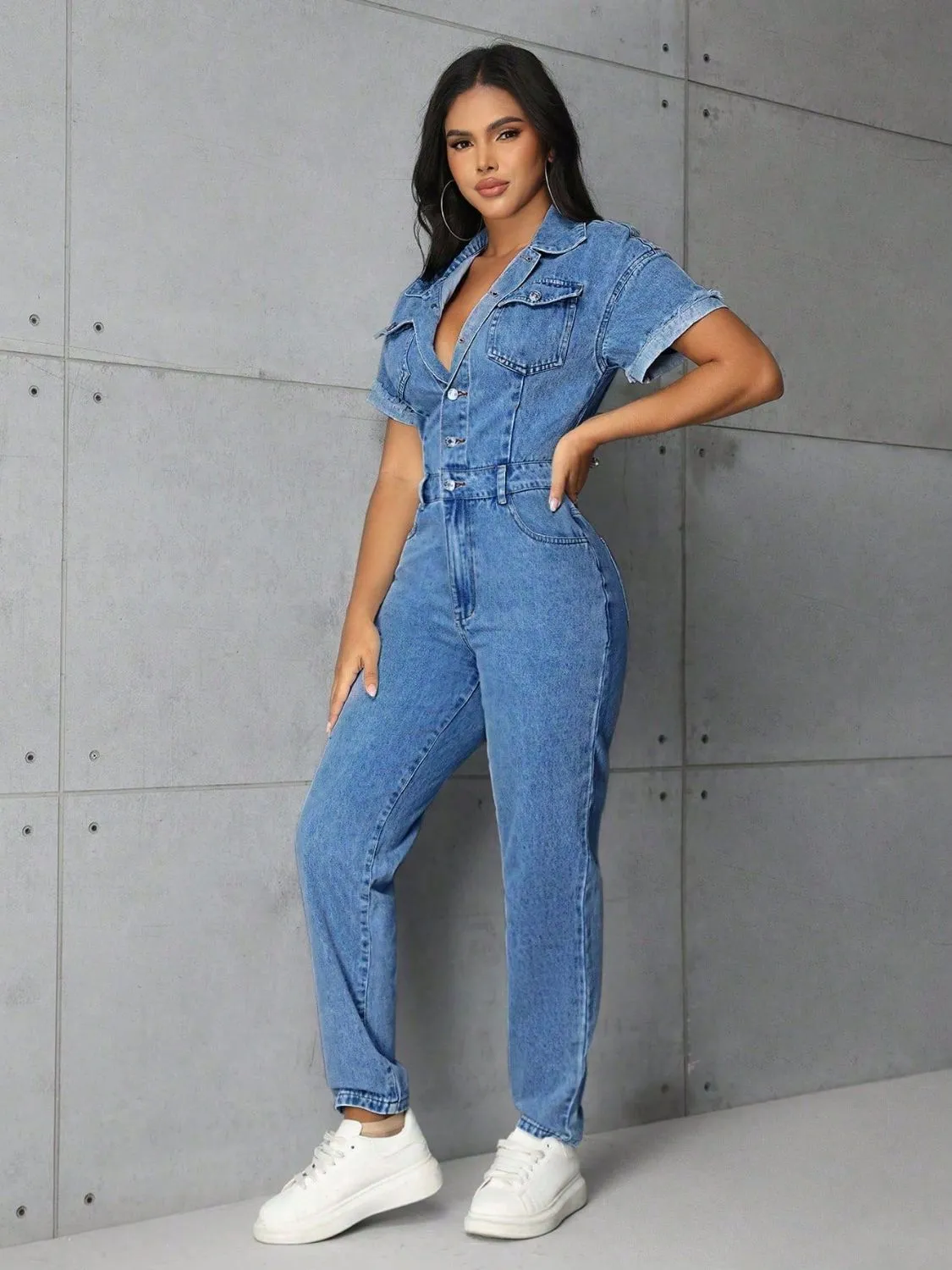 Easy Going Denim Jumpsuit