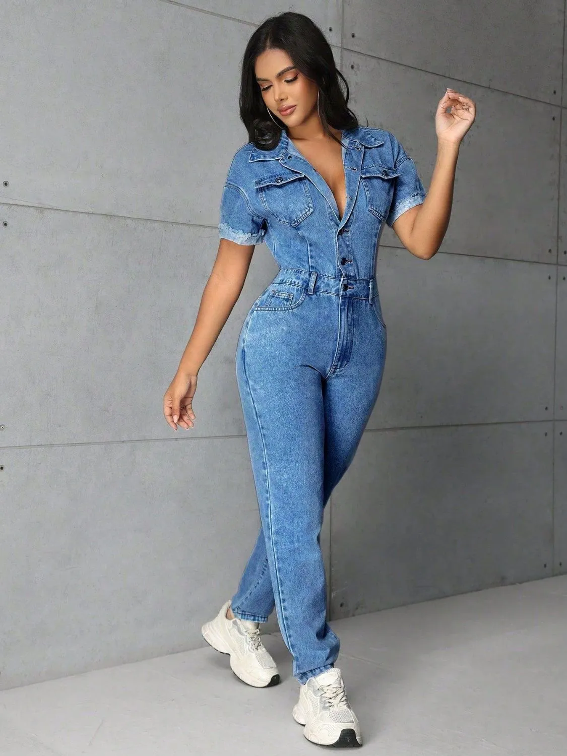 Easy Going Denim Jumpsuit