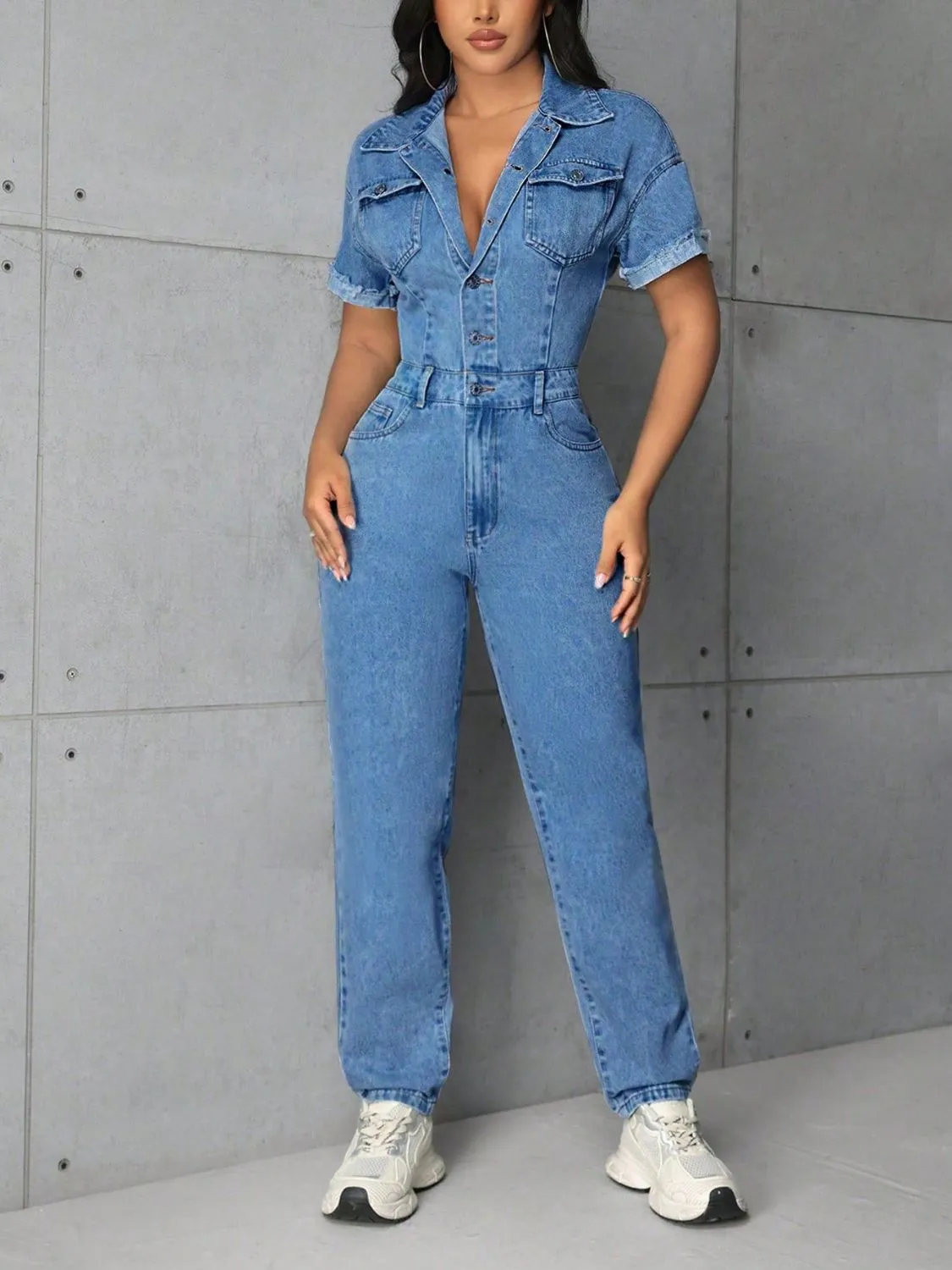 Easy Going Denim Jumpsuit