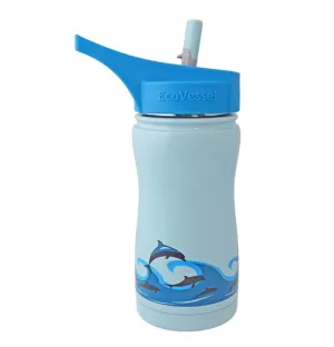 EcoVessel Scout - 13 oz Insulated Stainless Steel Water Bottle with Straw