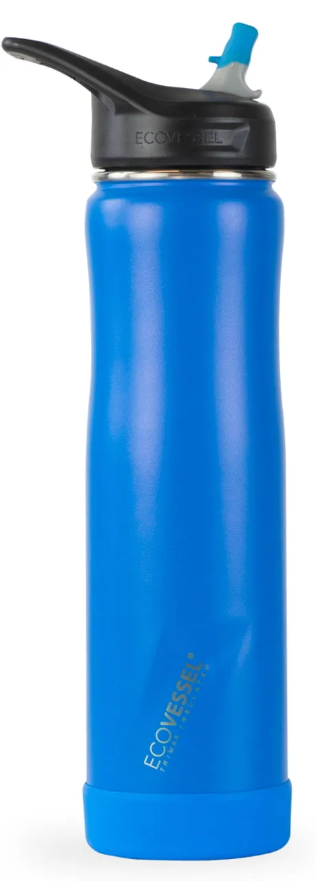 EcoVessel The Summit - Stainless Steel Insulated Straw Water Bottle 24oz