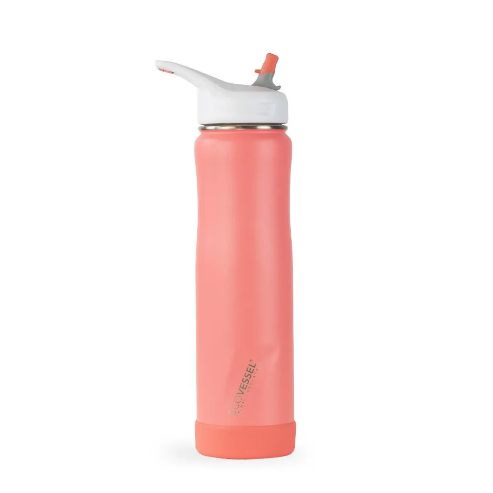EcoVessel The Summit - Stainless Steel Insulated Straw Water Bottle 24oz