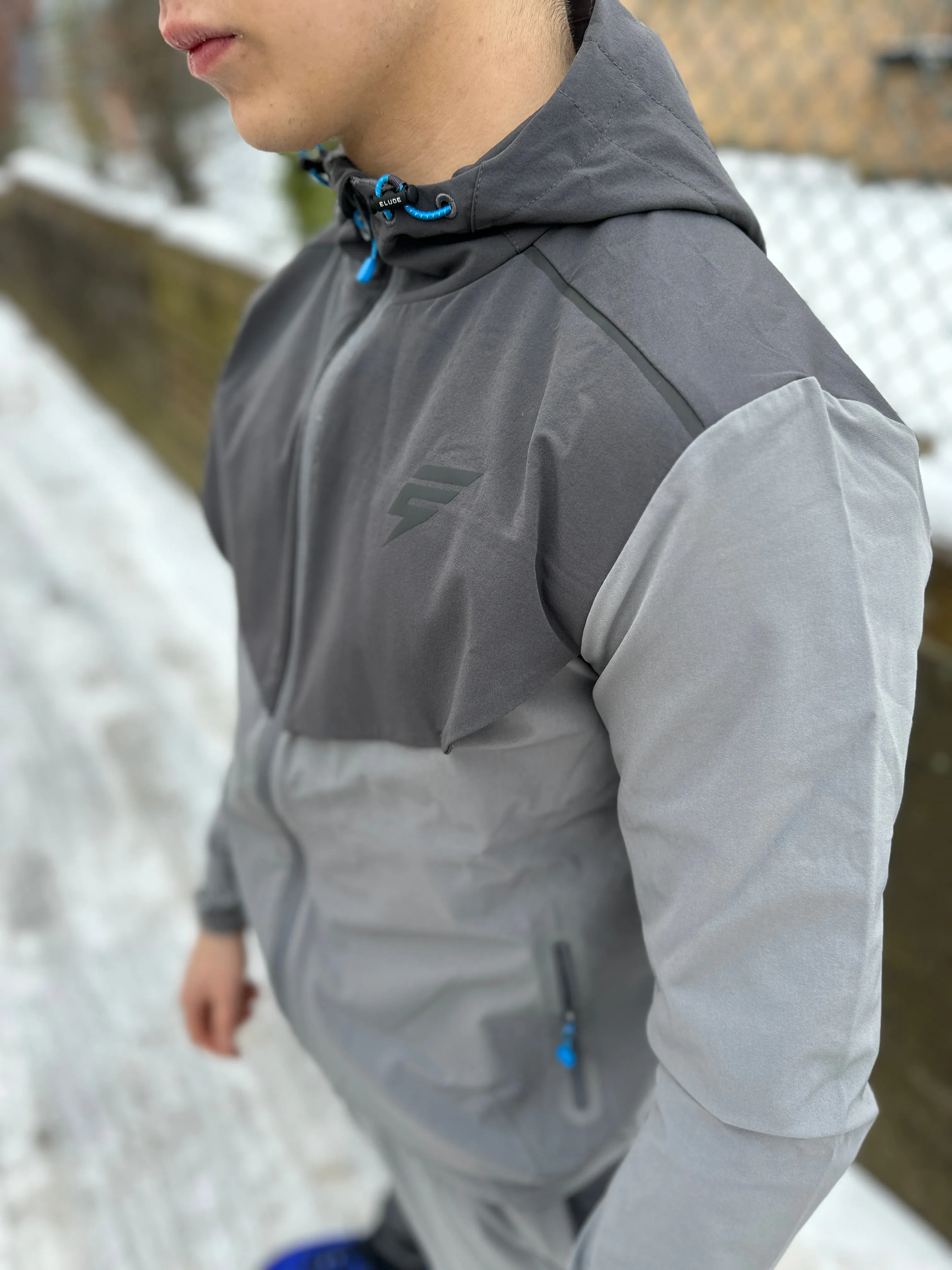 Elude Men's ghost jacket light grey/coal/blue