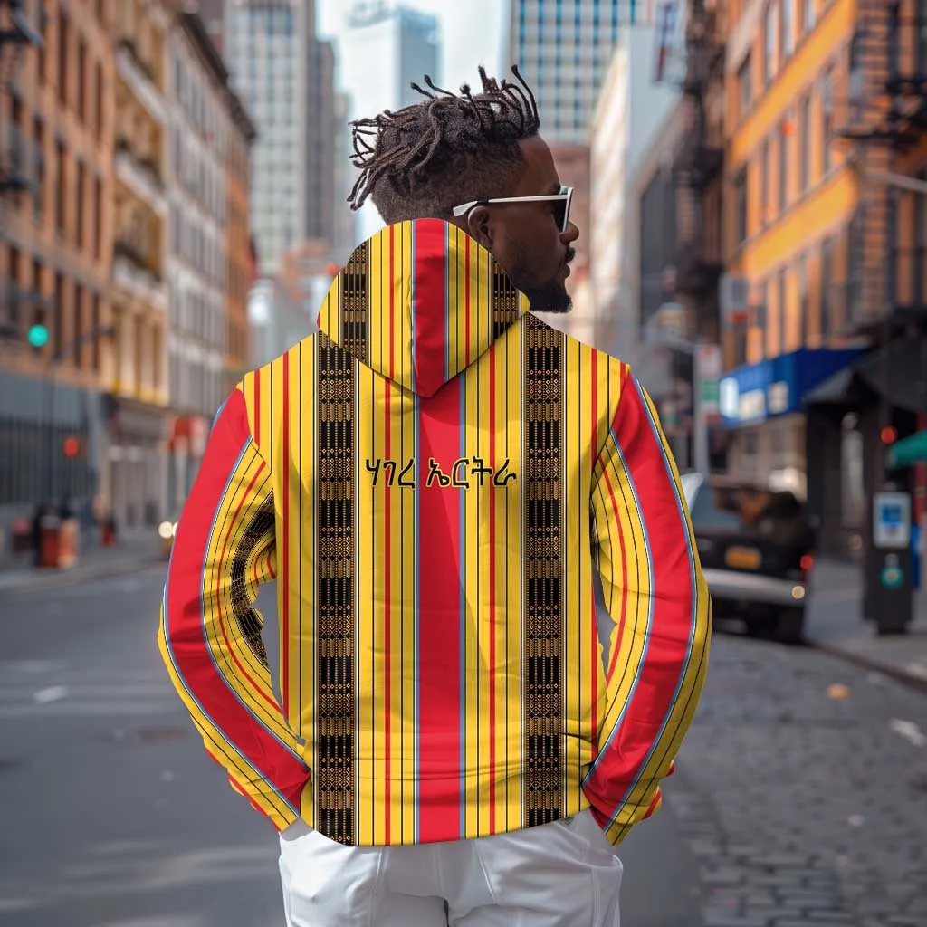 Eritrea Traditional Saho Mix Tilet Pattern Zip Hoodie LT15