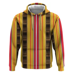 Eritrea Traditional Saho Mix Tilet Pattern Zip Hoodie LT15