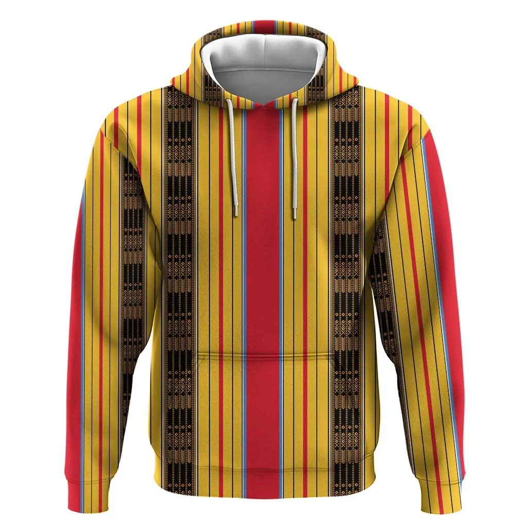Eritrea Traditional Saho Mix Tilet Pattern Zip Hoodie LT15