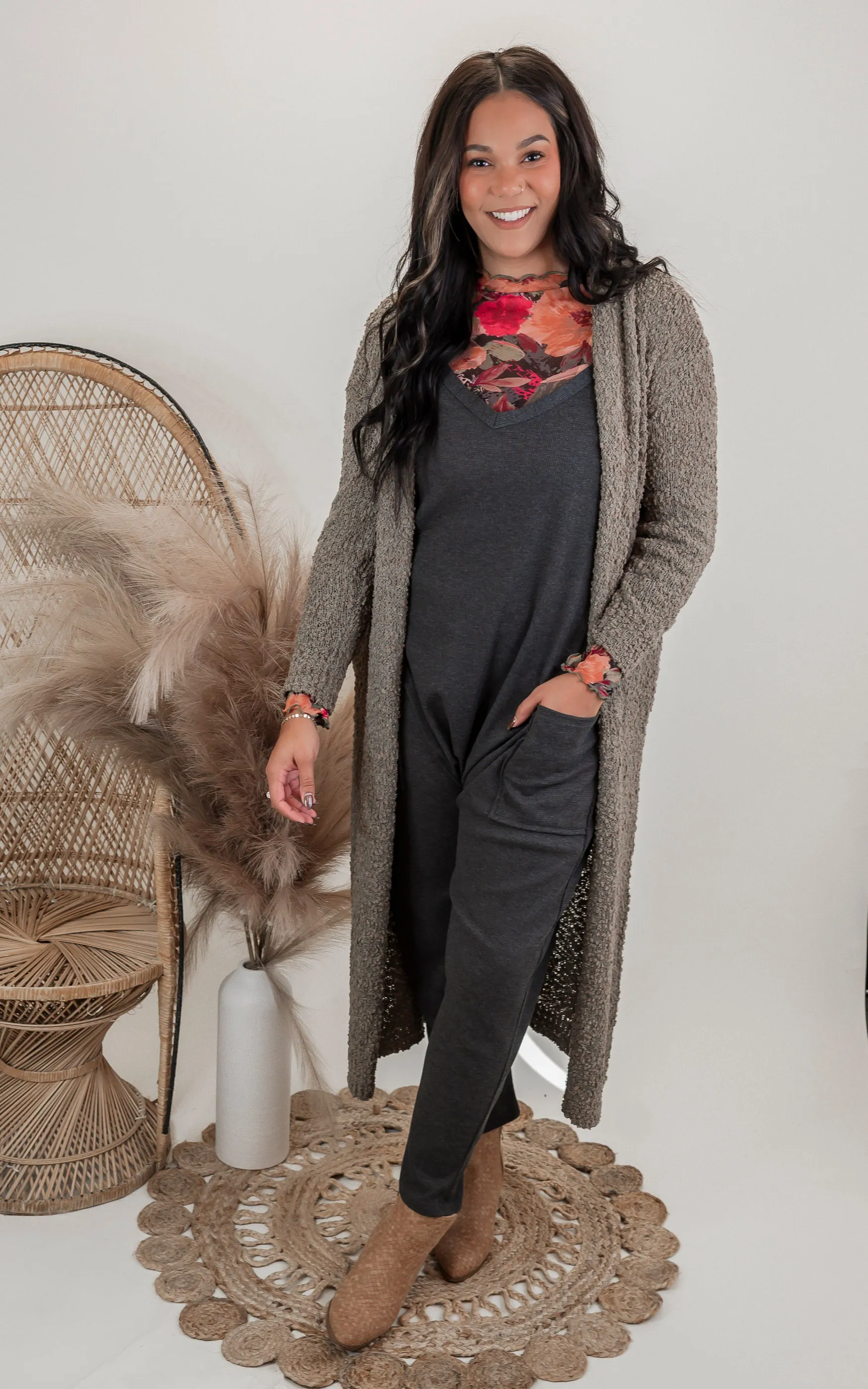 Fall Sierra Lounge Harem Jumpsuit w/ Pockets - Final Sale**