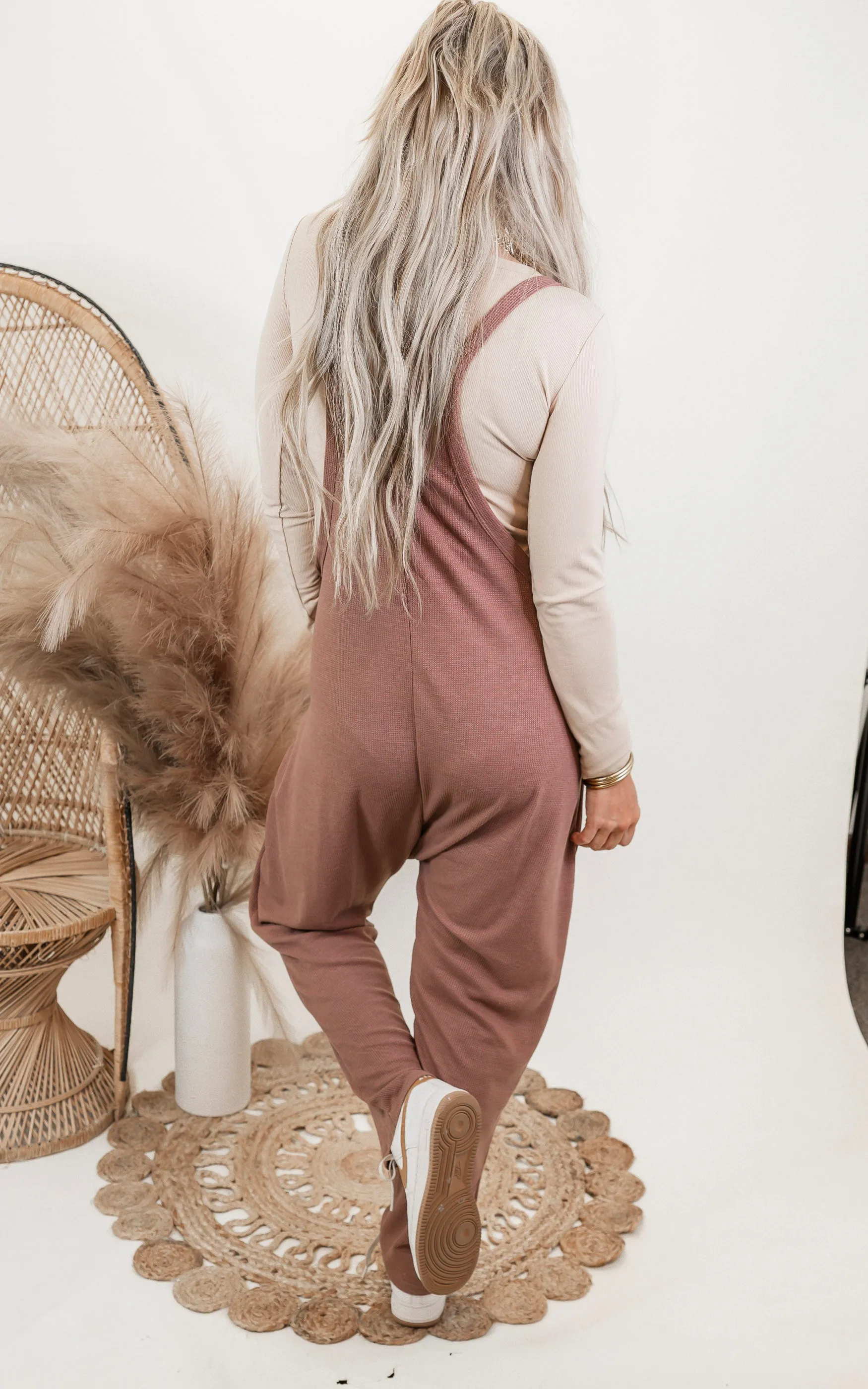 Fall Sierra Lounge Harem Jumpsuit w/ Pockets - Final Sale**