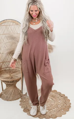 Fall Sierra Lounge Harem Jumpsuit w/ Pockets - Final Sale**