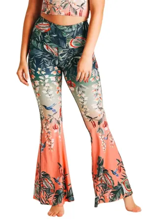 Feeling Ferntastic Printed Bell Bottoms by Yoga Democracy