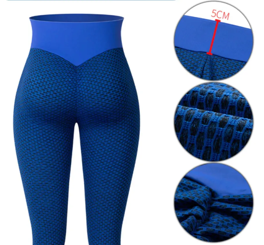 Flattering Fit Leggings - Blue
