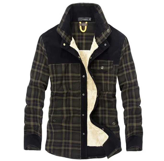 Fleece Thicken Winter Best deal Coats Plaid Jackets Warm Jacket Jacket Clothes Military Pure Men Cotton Modern design