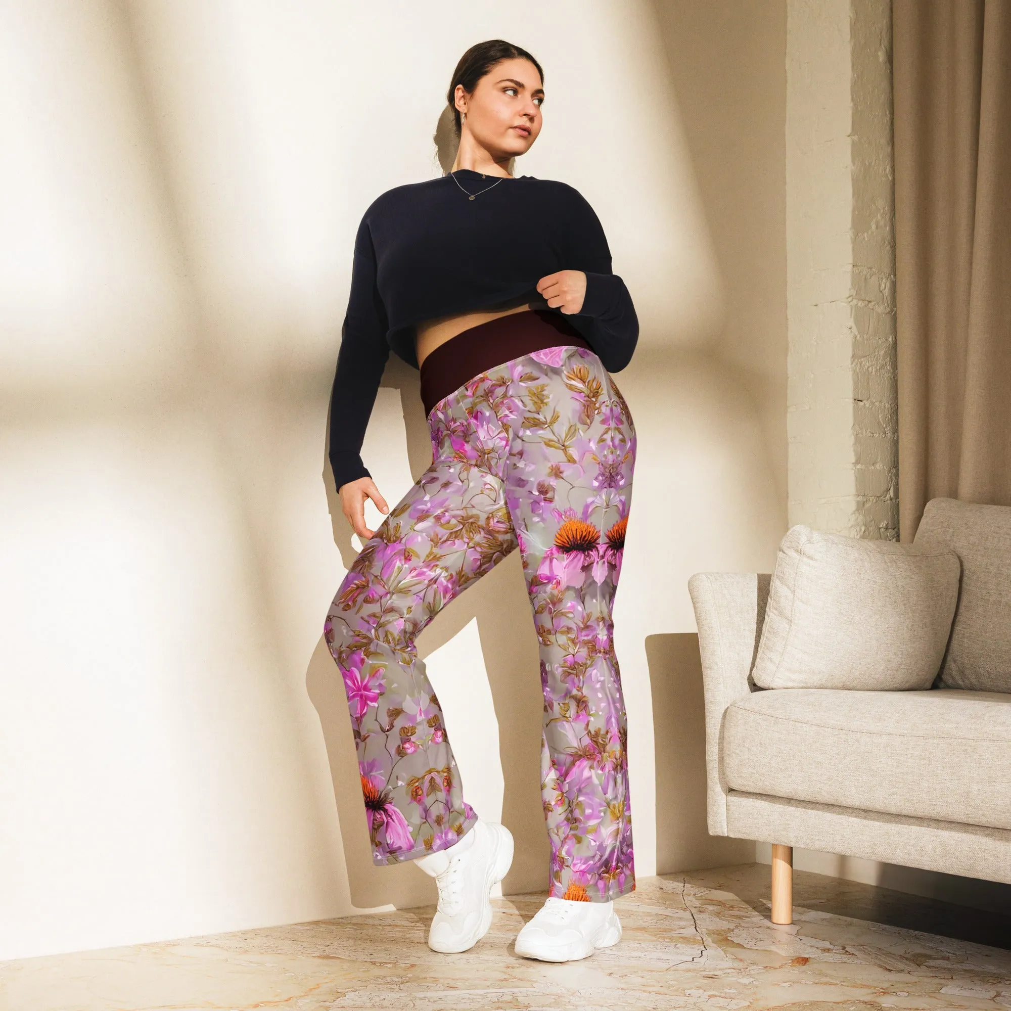 Floral - Flare leggings
