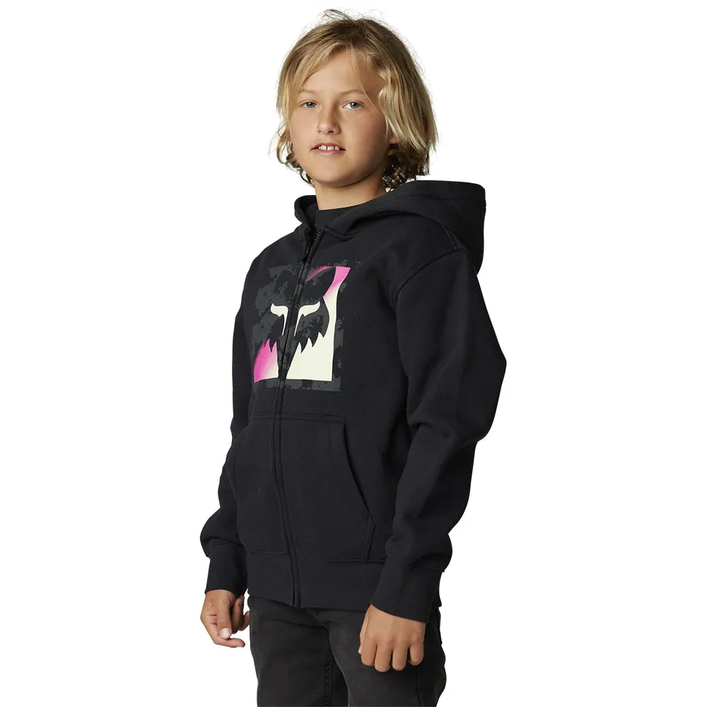 FOX YOUTH DETONATE ZIP FLEECE HOODY [BLACK]