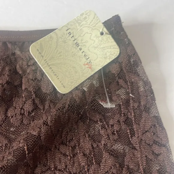 Free People All Day Lace Capris Brown / Shaved Chocolate  Small